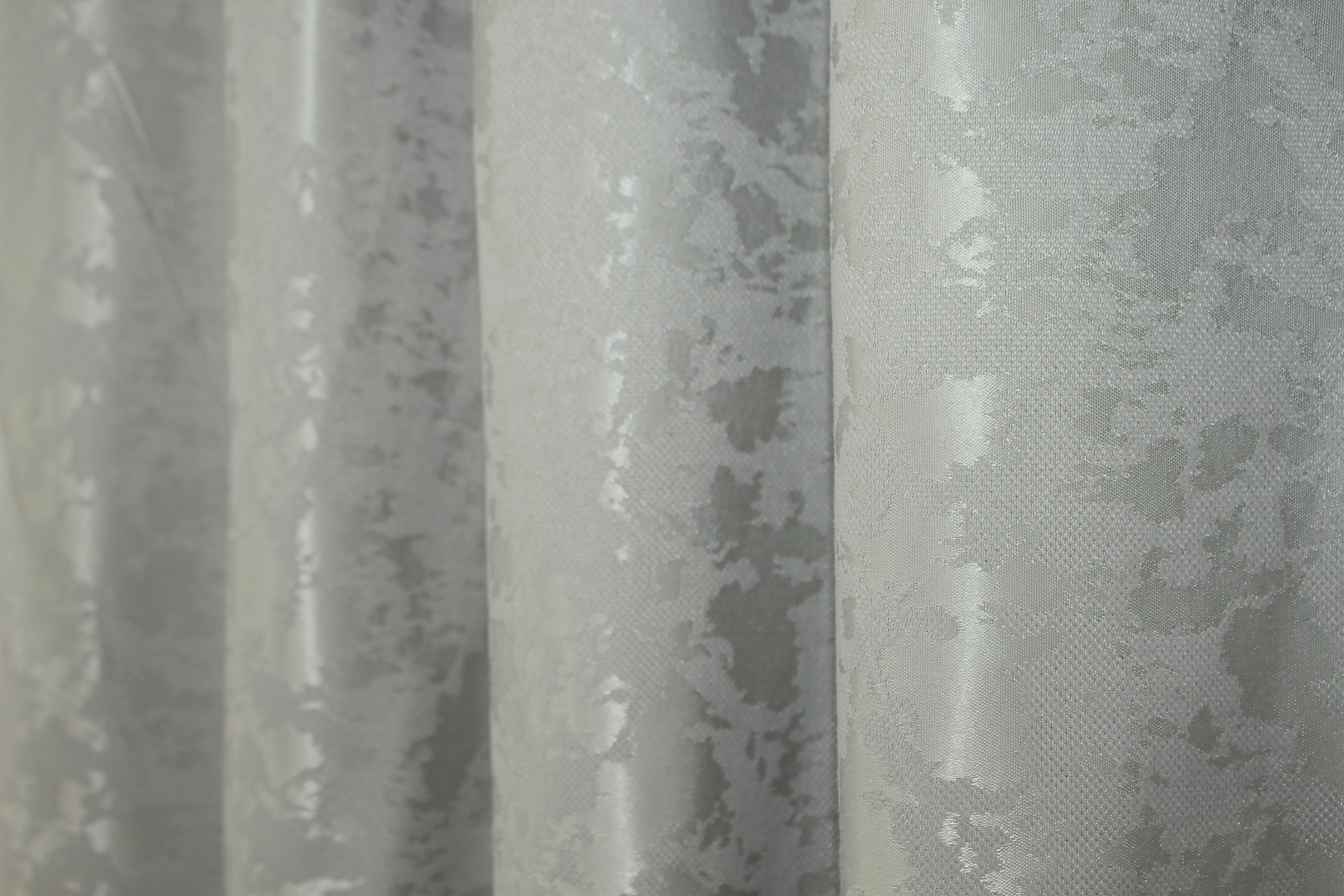 Комплект штор VR-Textil мрамор Pavliani ХО № 1263ш лен 150х280 см 2 шт. Светло-серый (33-0107) - фото 9