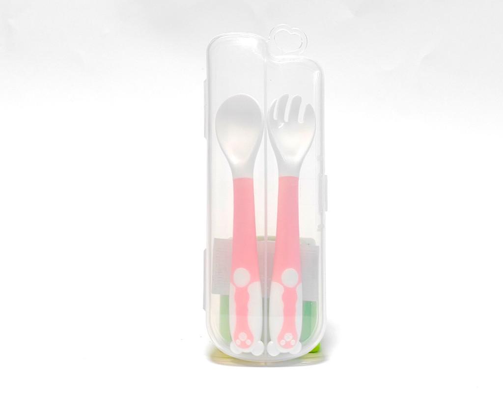Набор столовых приборов Bimbo для детей 2 пр. в виде мишки в чехле Розовый - фото 8 Набор столовых приборов Bimbo для детей 2 пр. в виде мишки в чехле Розовый - фото 8