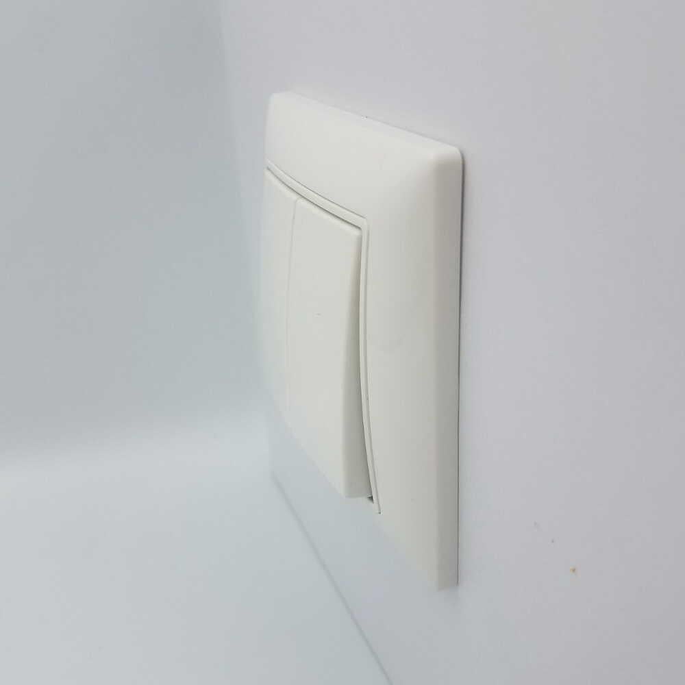 Выключатель двухклавишный Basic55 б/р Белый (2006/5 UC-94-507) - фото 2 Выключатель двухклавишный Basic55 б/р Белый (2006/5 UC-94-507) - фото 2