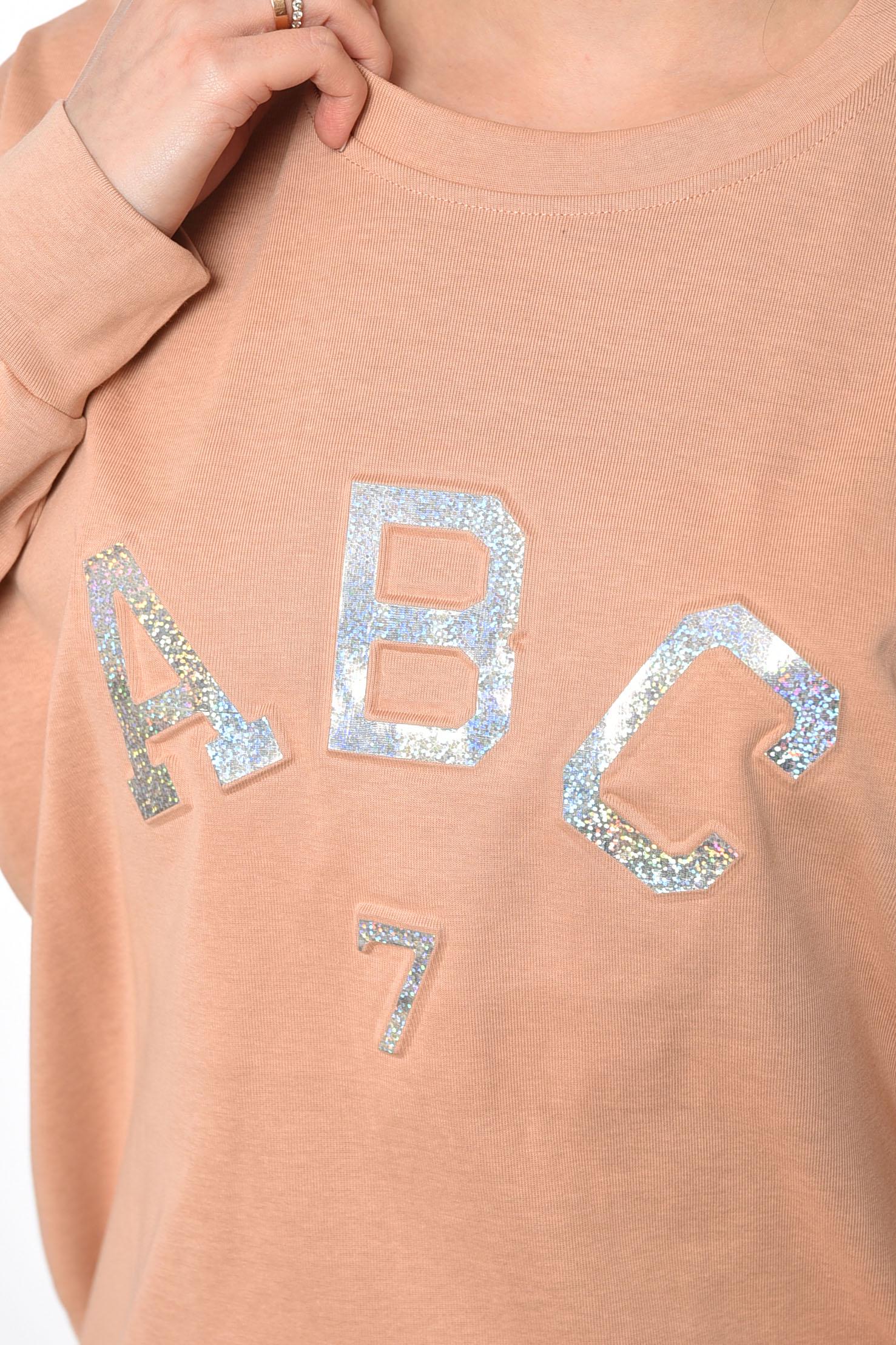 Свитшот женский полубатальный XL-2XL Бежевый (177396) - фото 4