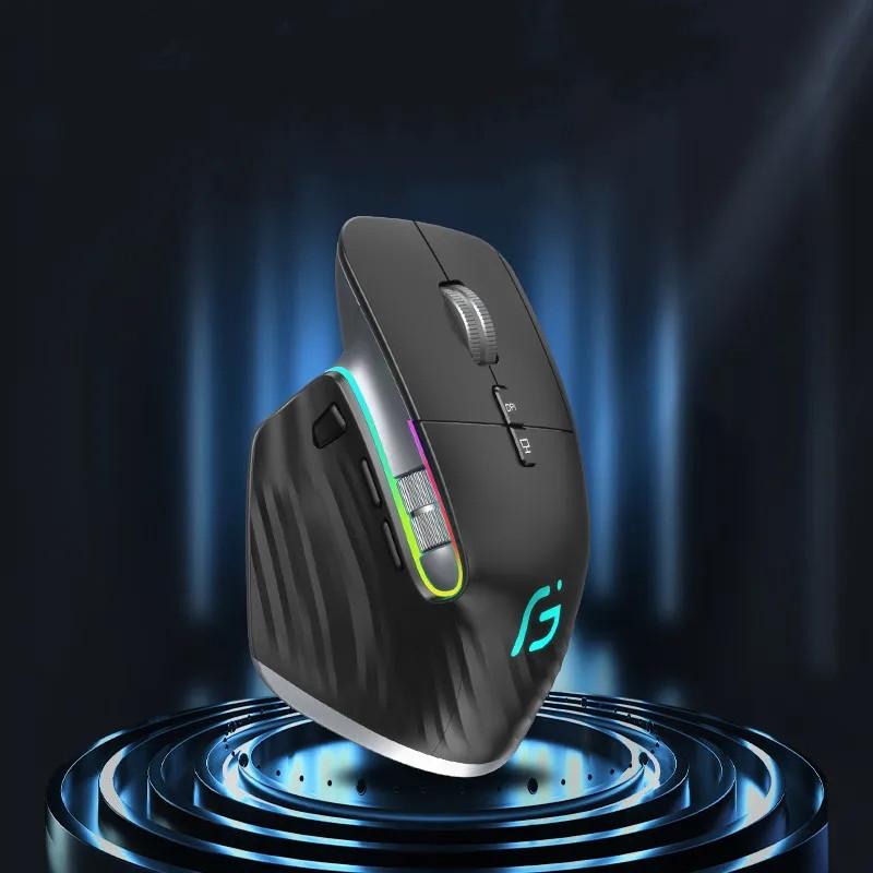 Миша бездротова Gamous M10 Bluetooth ігрова безшумна з акумулятором та підсвічуванням 2,4G Black - фото 8
