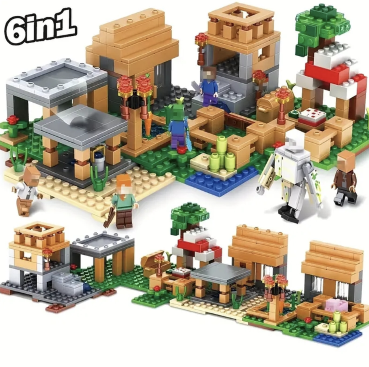 Конструктор My World Поселок 539 деталей (SJ8802) - фото 2 Конструктор My World Поселок 539 деталей (SJ8802) - фото 2