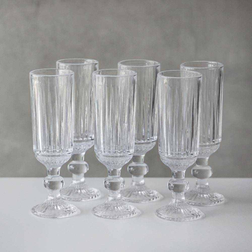 Набор стеклянных бокалов для шампанского Игристое сияние 200 мл (9229-011)