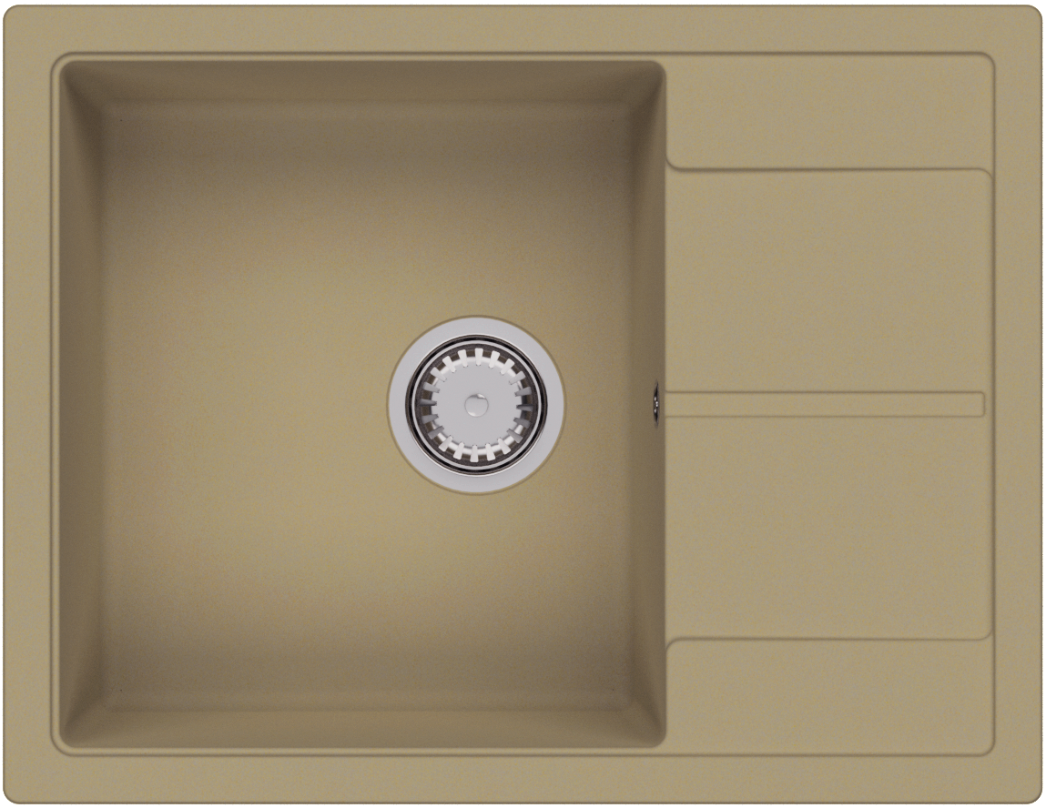 Гранитная мойка Fabiano Cubix 65x50 см Beige (8221.201.0984)