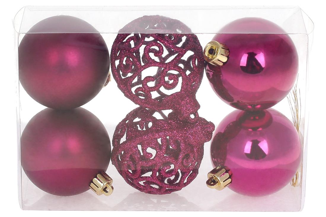 Шар новогодний Ажурная BonaDi D-6 см 6 шт. (147-510) Шар новогодний Ажурная BonaDi D-6 см 6 шт. (147-510)