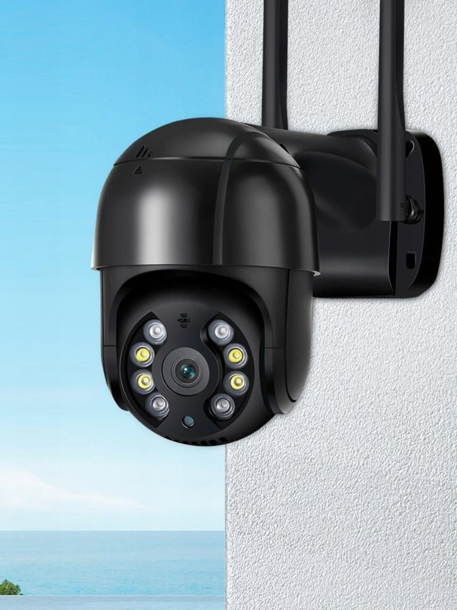 Камера уличная поворотная 4MP Wi-Fi IP водонепроницаемая с ночным видением ICSee Черный (3058609997) - фото 3
