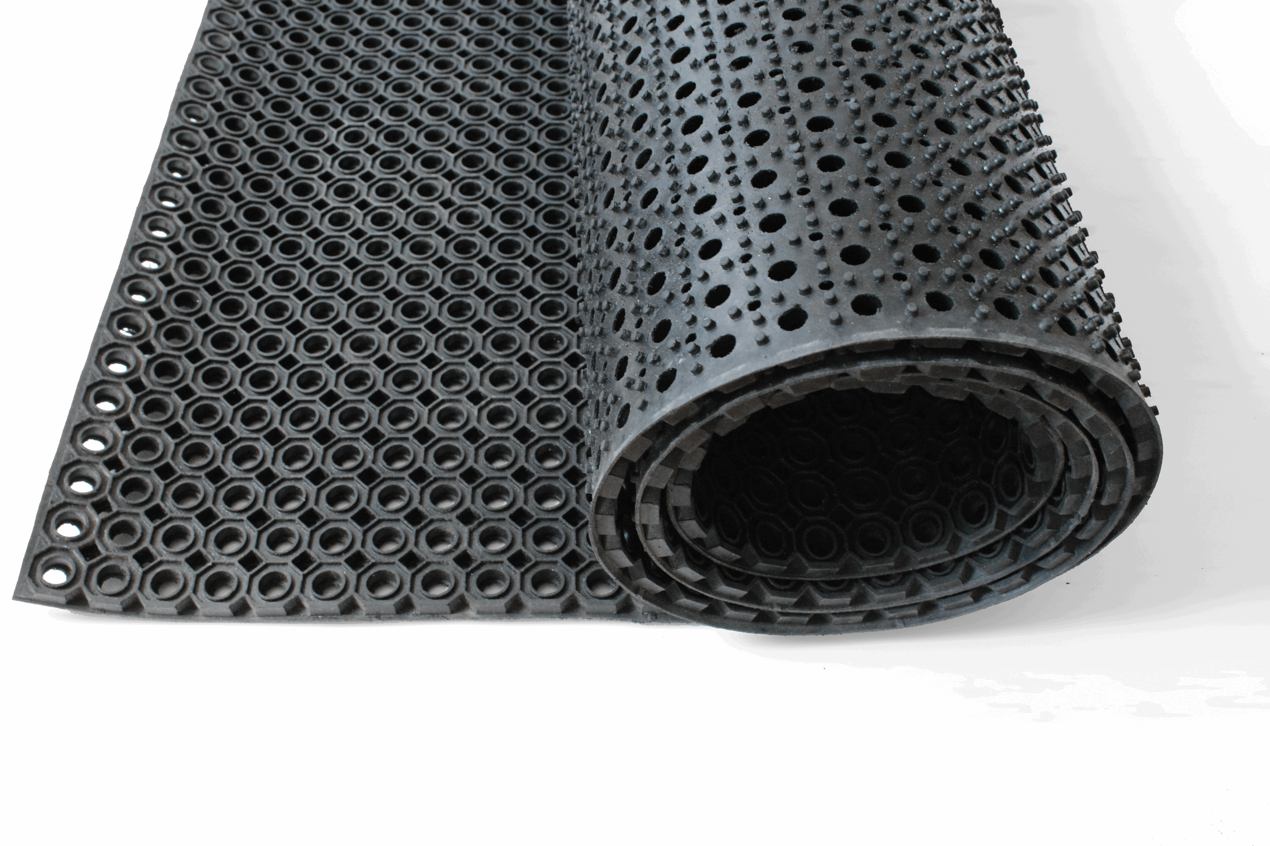 Брудозахистний килим ЮВІГ densified octagon mat 13 мм 100х250 см гумо-сотовий Чорний (RM13W100L250)