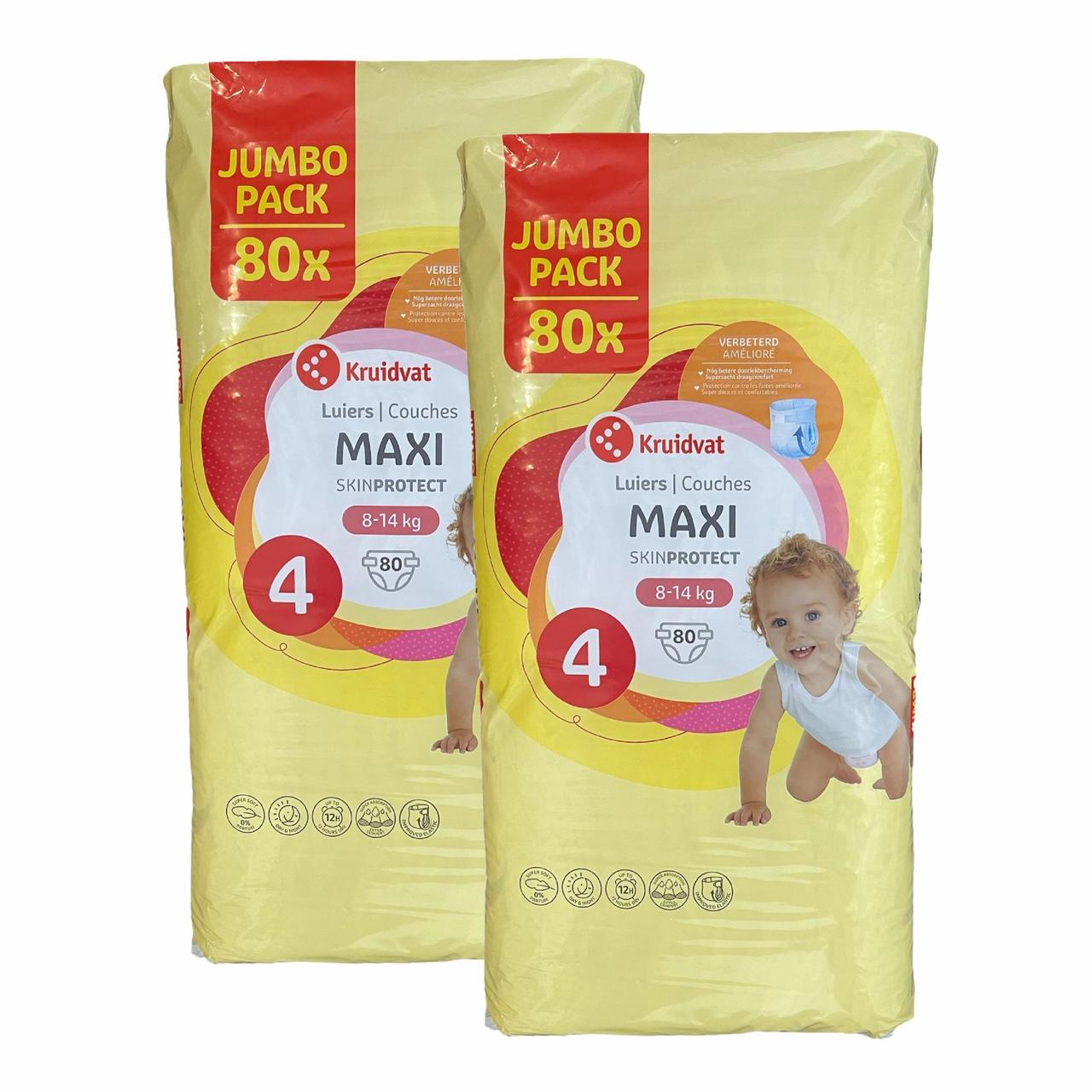 Підгузки дитячі Kruidvat 4 Maxi JUMBOPACK 8-14 кг 160 шт. (2435306358)