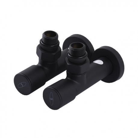 Комплект дизайн кранов Solomon Lux 7777 1/2" x 1/2" Черный (64658)