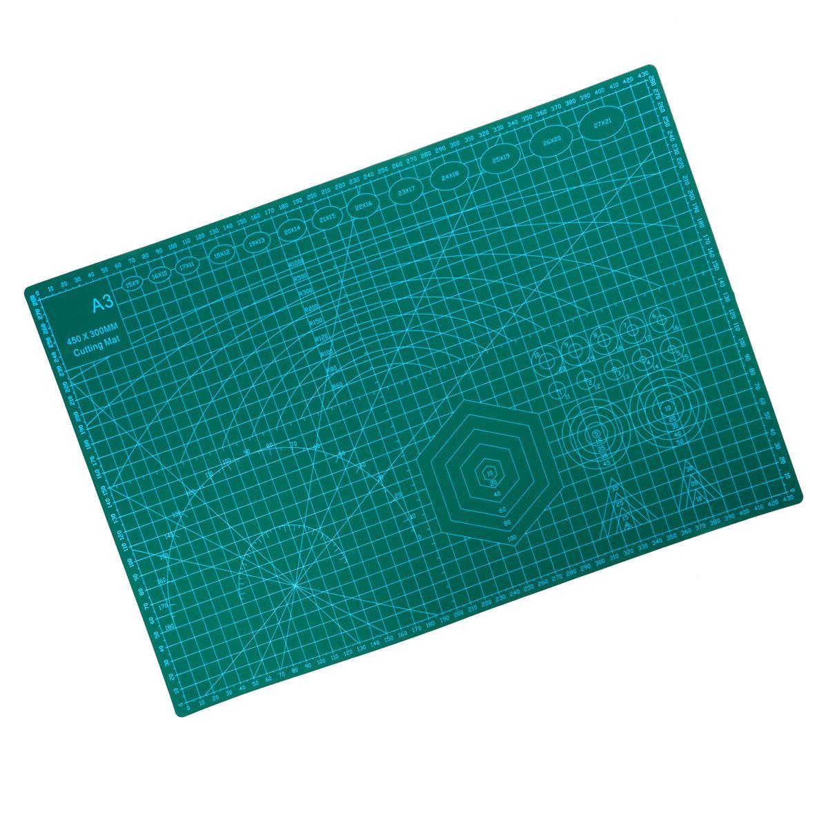 Коврик для резки самовосстановительный А3 45х30 см с разметкой (1008254-Green)