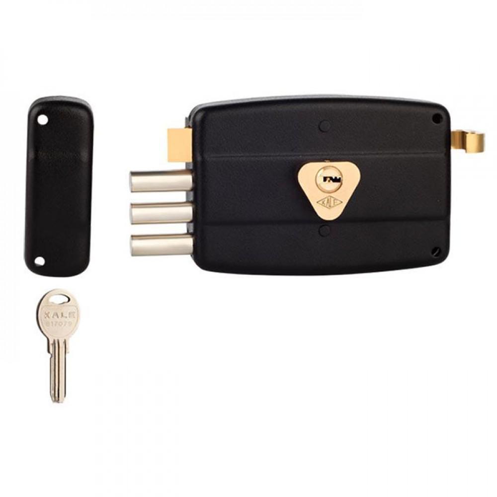 Замок накладной 3 ригеля универсал бэксет 2001A 3MT с вертушкой 3 ключа 70 мм Черный (1-30070) - фото 2 Замок накладной 3 ригеля универсал бэксет 2001A 3MT с вертушкой 3 ключа 70 мм Черный (1-30070) - фото 2