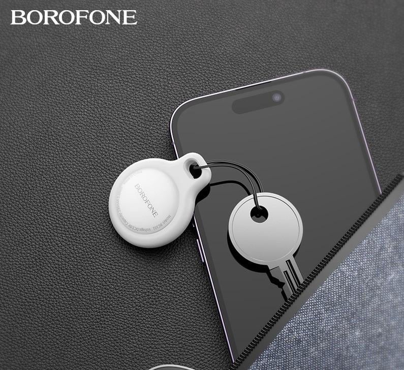 Трекер-брелок Borofone BC101 Airtag для Apple отслеживания вещей/животных/детей Белый (2644386075) - фото 4