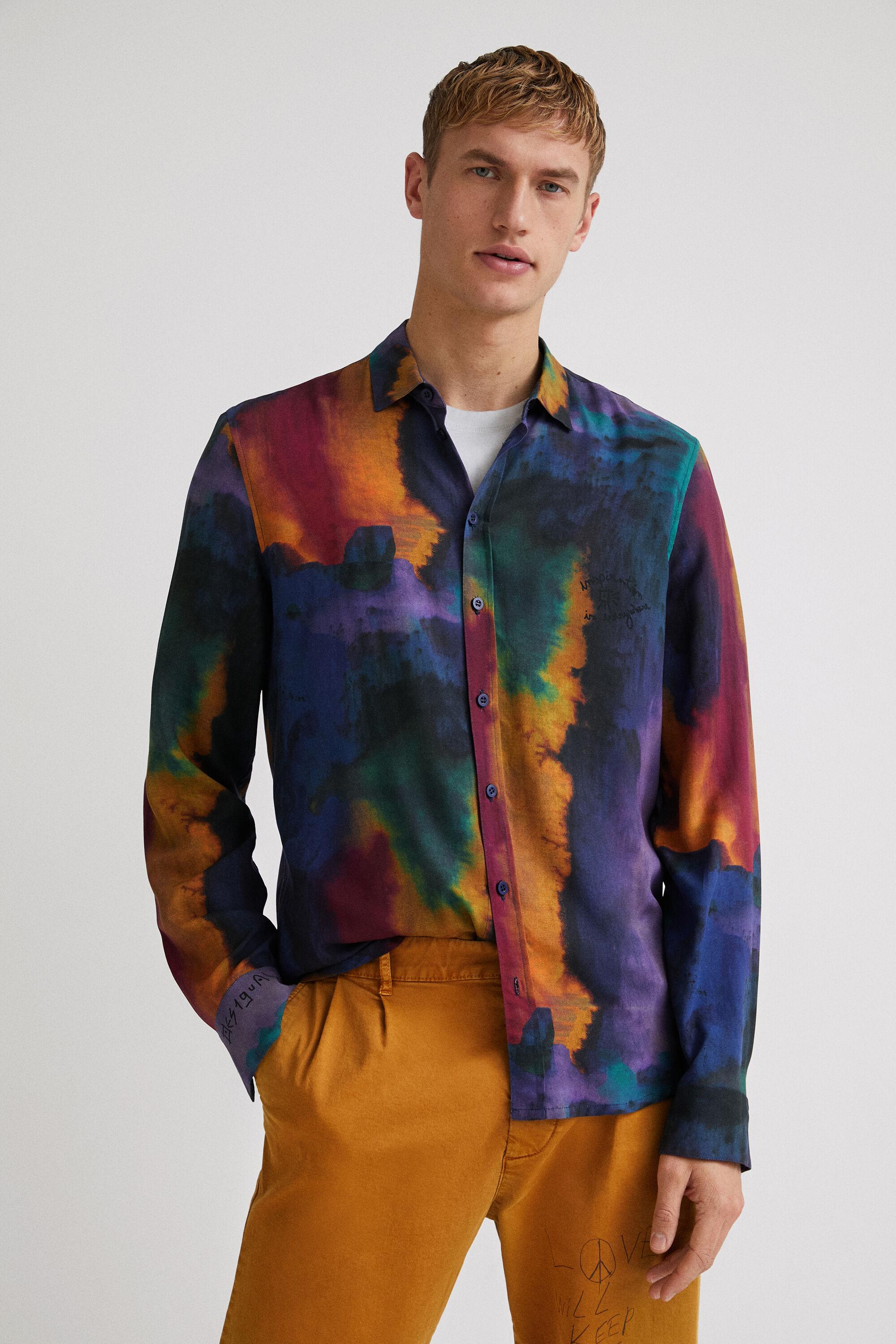 Рубашка мужская Desigual 22smcw35 XXL Оранжевый