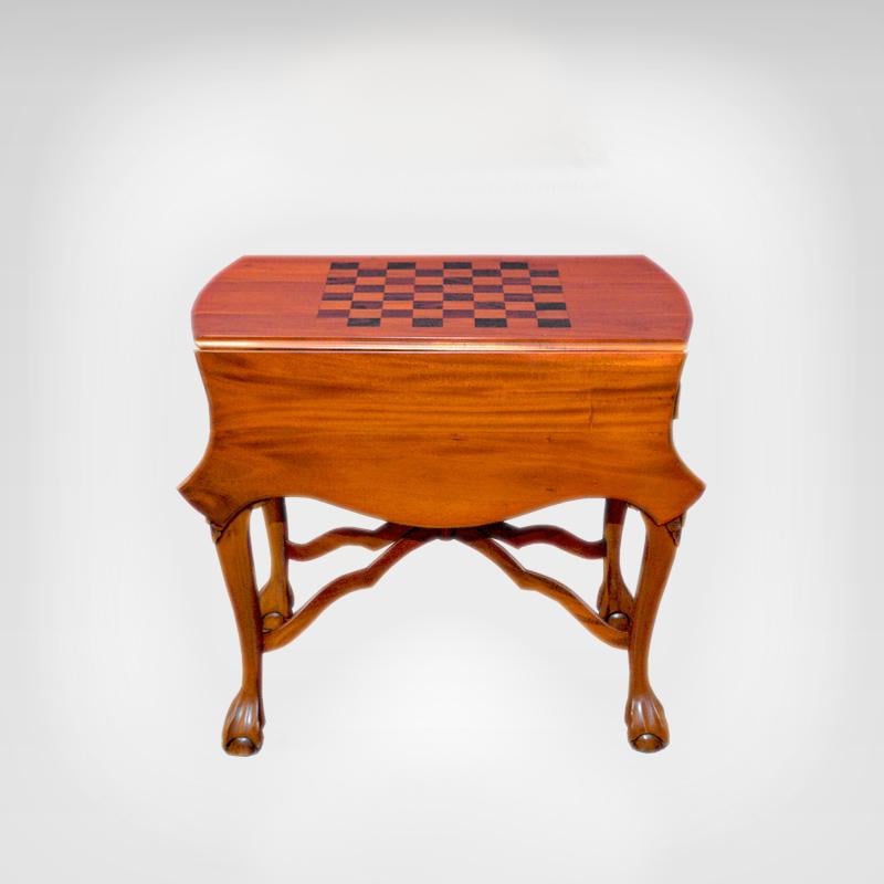 Стол для настольных игр раскладной из массива красного дерева (MJ-466) - фото 5