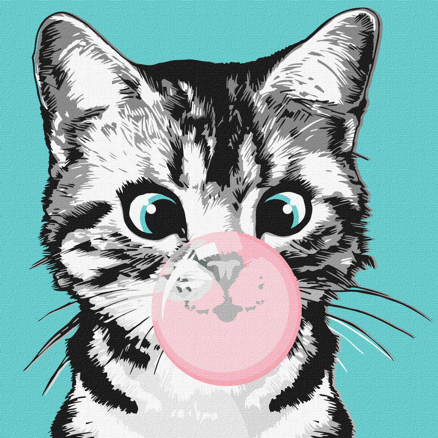 Картина за номерами Ideyka Рожева бульбашка кно4464 40x40 см (MTT-159580)