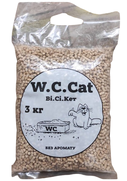 Наповнювач для лотків W.C.Cat деревний 3 кг (23688485)