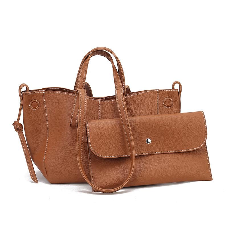 Жіноча сумка-тоут Lorian з гаманцем на одне велике відділення Коричневий (LR 252013 BR Large Brown) Жіноча сумка-тоут Lorian з гаманцем на одне велике відділення Коричневий (LR 252013 BR Large Brown)