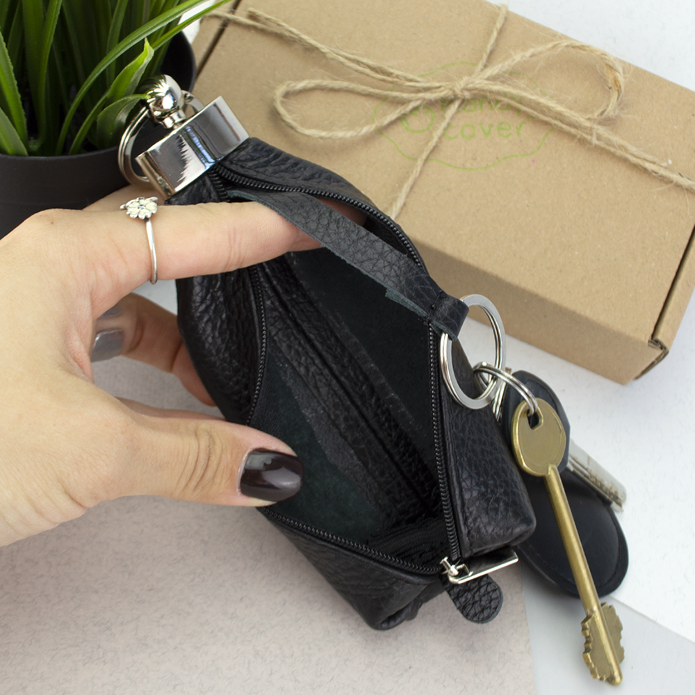 Ключница с кольцом HC0 044 на молнии Black - фото 5 Ключница с кольцом HC0 044 на молнии Black - фото 5