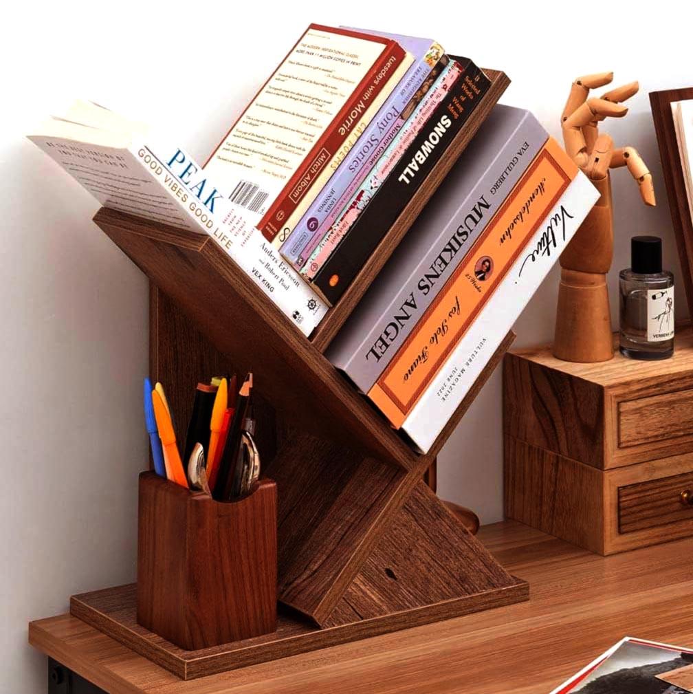 Полка книжная настольная из дерева Варасалио Терракот (КПА-009932)