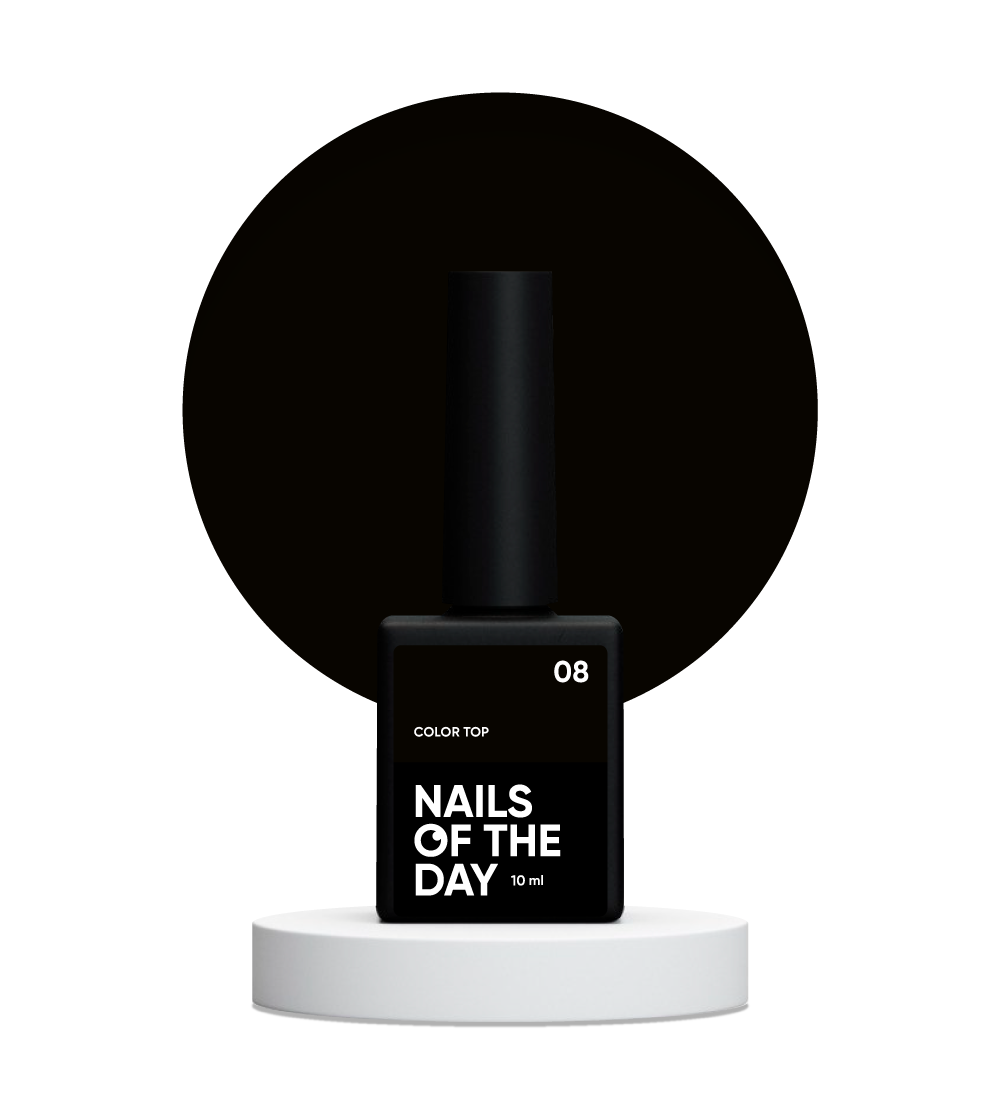Топ без липкого шару камуфлюючий Nails Of The Day Color top 10 мл 08 Чорний (2540121812)