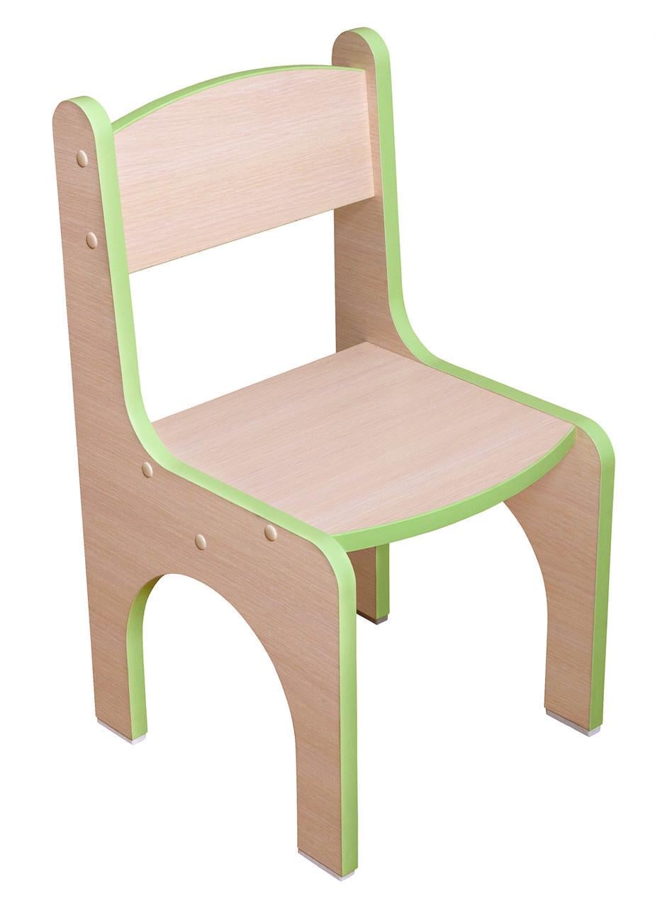 Стул МАКСИ-МЕбель Капитошка плюс Дуб молочный/Зеленый (8923)