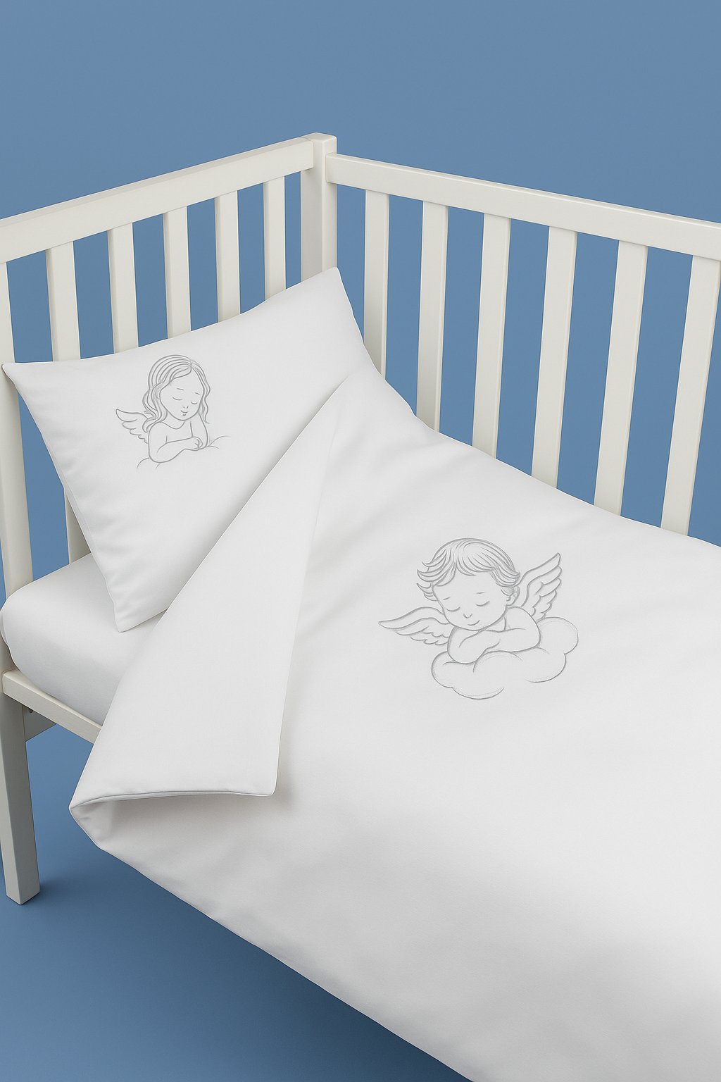 Постельное белье в кроватку Руно Якголят сатин Белый (19754)