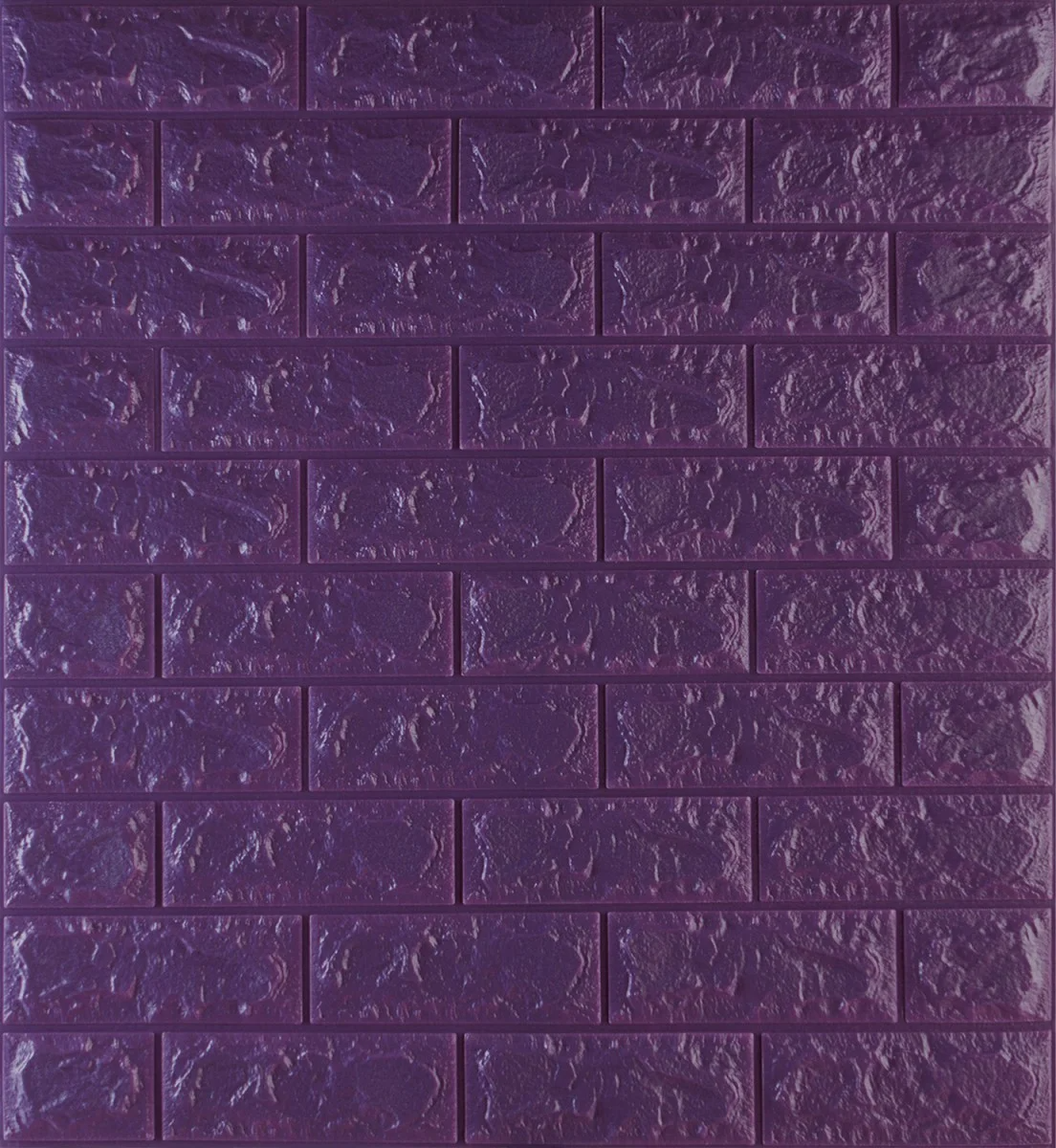 Самоклеюча 3D панель Sticker Wall декоративна під цеглу 700х770х7 мм Фіолетовий
