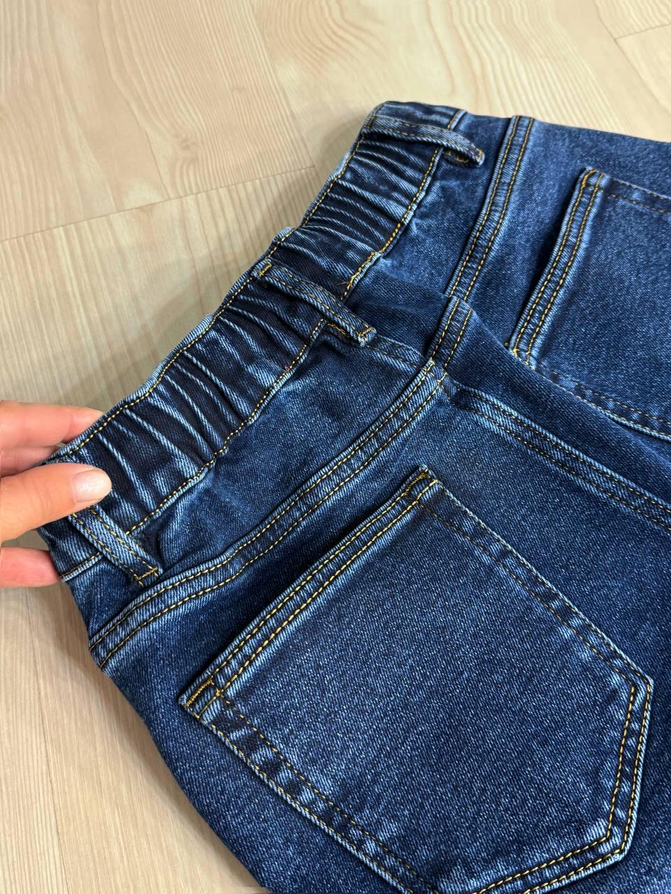 Джинси жіночі Vanver 8331 утеплені на флісі палаццо прямі з резинкою на талії р. 33 Синій (5550) - фото 4