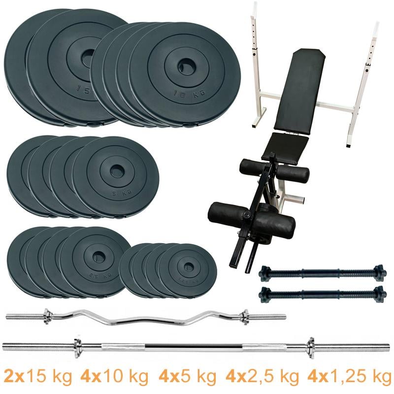 Скамейка для жима с набором штанг и гантелей Newt ProGym Scott Plus Set Pro 120 кг (NE-SKM-PL-SCP-120) - фото 8