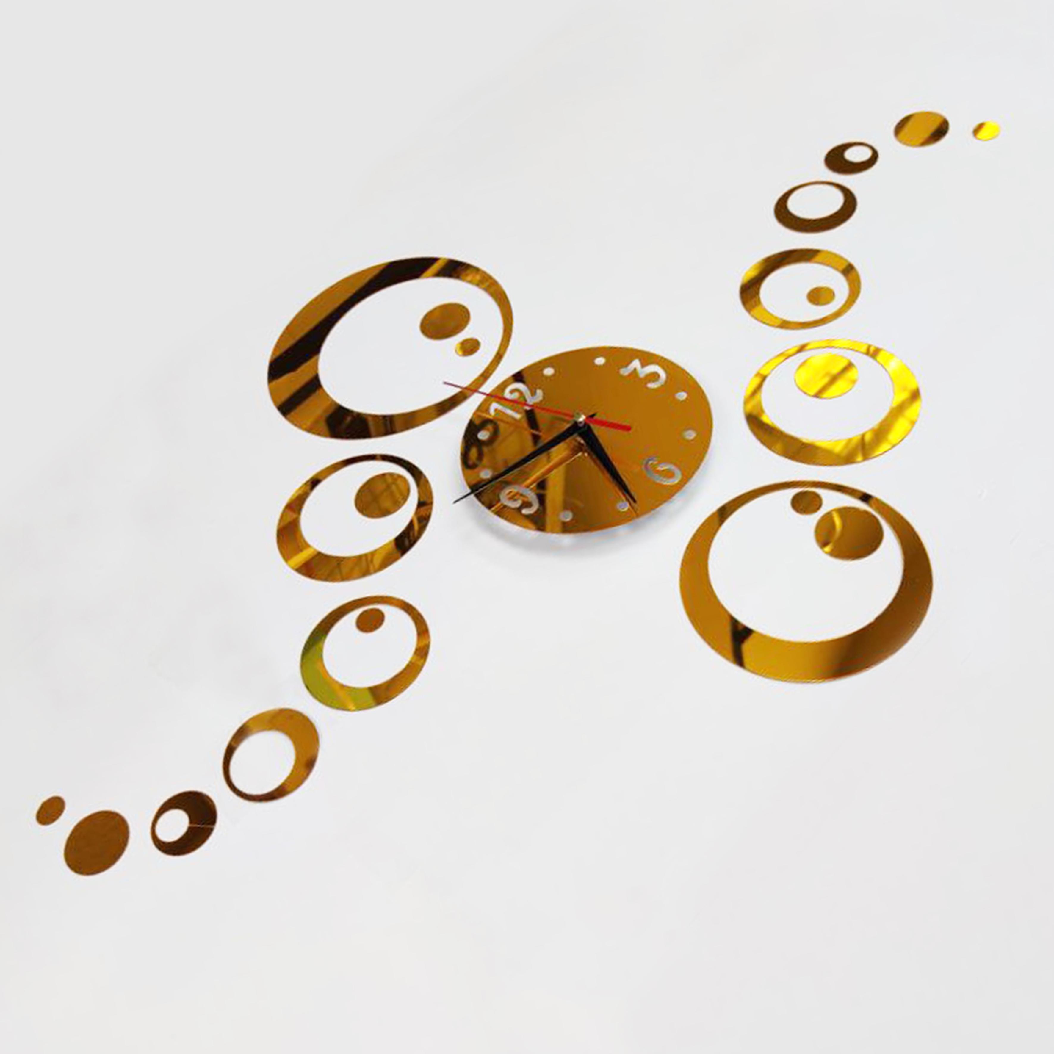 Настінний 3D годинник із дзеркальним ефектом Waves 60х50 см (1012336) - фото 1 Настінний 3D годинник із дзеркальним ефектом Waves 60х50 см (1012336) - фото 1