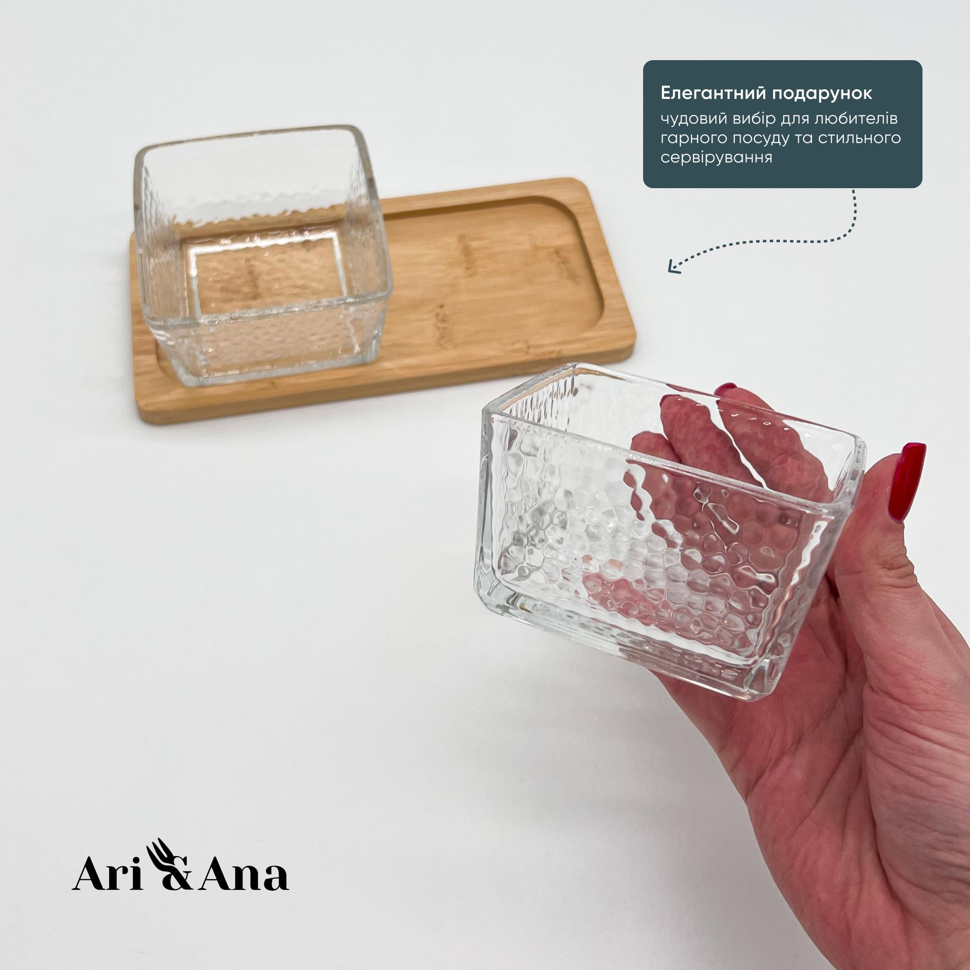 Набір салатників Ari&Ana на бамбуковій підставці піали 2 шт. по 250 мл (25172890) - фото 7