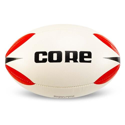Мяч для регби CORE R-5379-4 10-14 лет р. 4 Бело-красный (31773677)