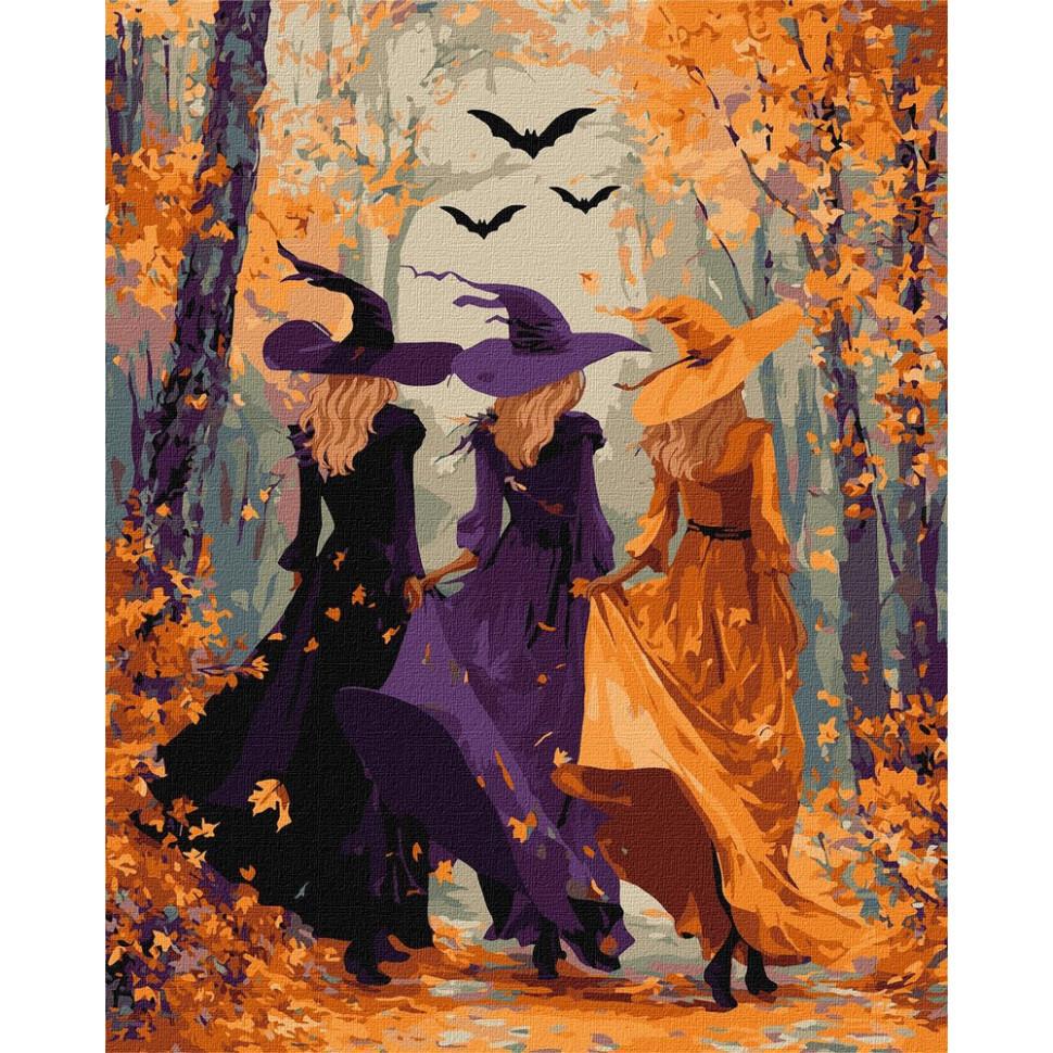 Картина за номерами Ideyka Три відьми у лісі 40x50 см (KHO8691)