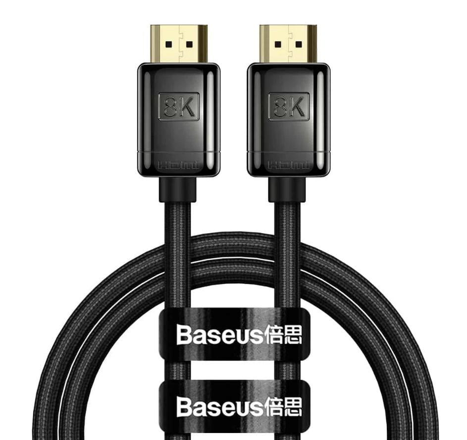 Кабель BASEUS WKGQ000001 Definition Series HDMI 8K to HDMI 8K Adapter Cable Zinc alloy 1 м Black (566062)