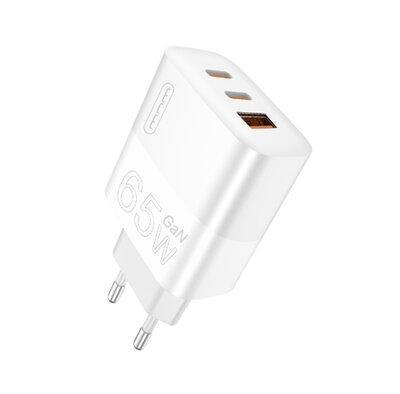 Зарядное устройство Wuw C199 PD65W/20W и QC18W GaN USB-C White (2775398023)