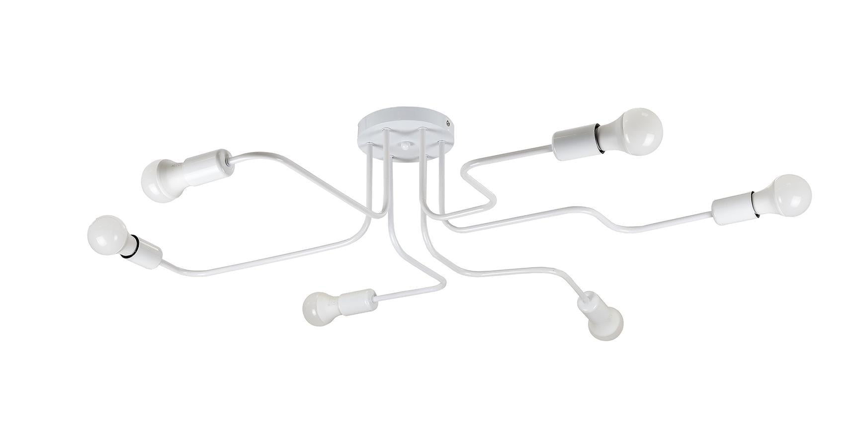 Люстра Levistella Лабиринт 756-PR0230-6 WH на 6 ламп Белый (14-16-LVS04556)