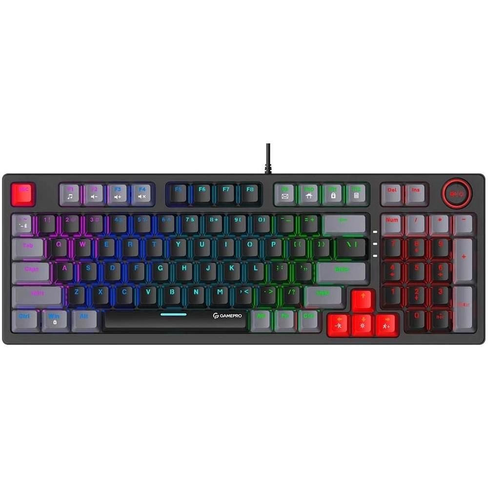 Клавіатура GamePro MK120B Blue Switch LED USB-A Black/Grey (26451046)