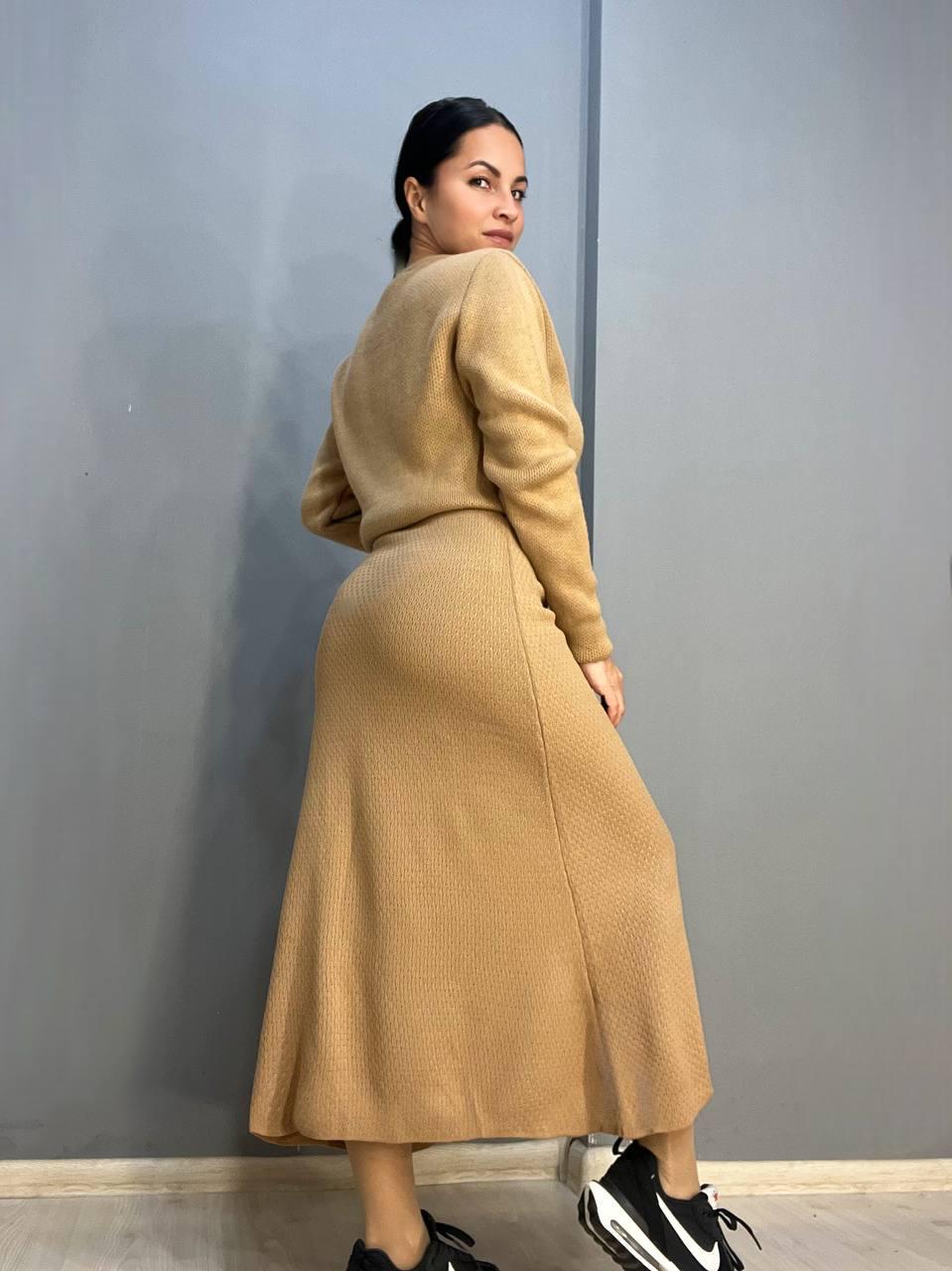 Юбка женская My fashion 2024402 трапеция косичка длинная OS Карамель (1149) - фото 3 Юбка женская My fashion 2024402 трапеция косичка длинная OS Карамель (1149) - фото 3