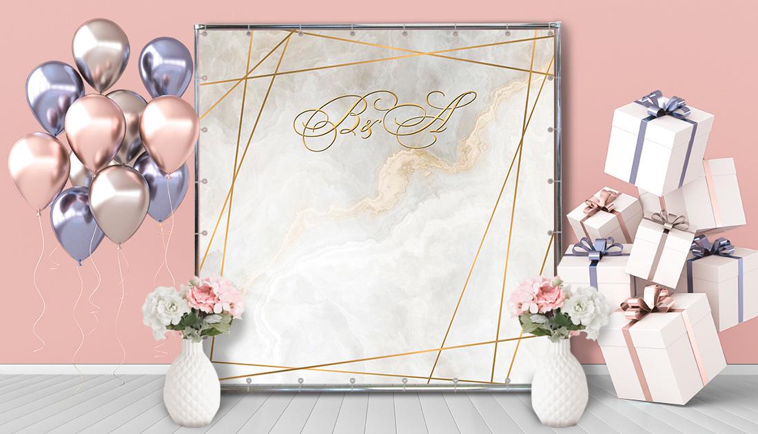 Фотозона С мраморным фоном 1,5х2 м