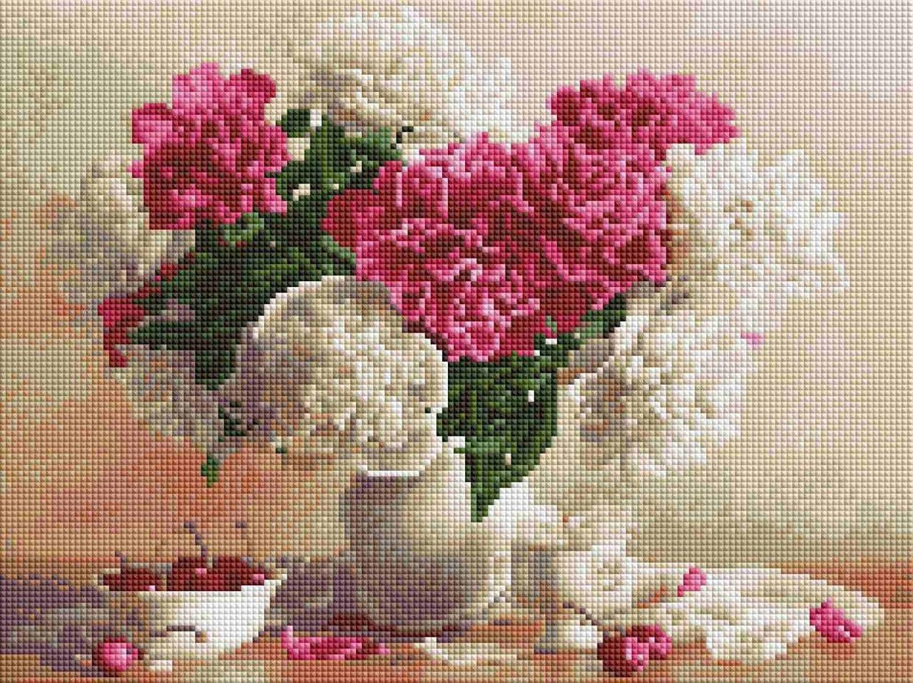 Алмазная мозаика ColorArt Шыкарные пионы 30х40 см (ST457)