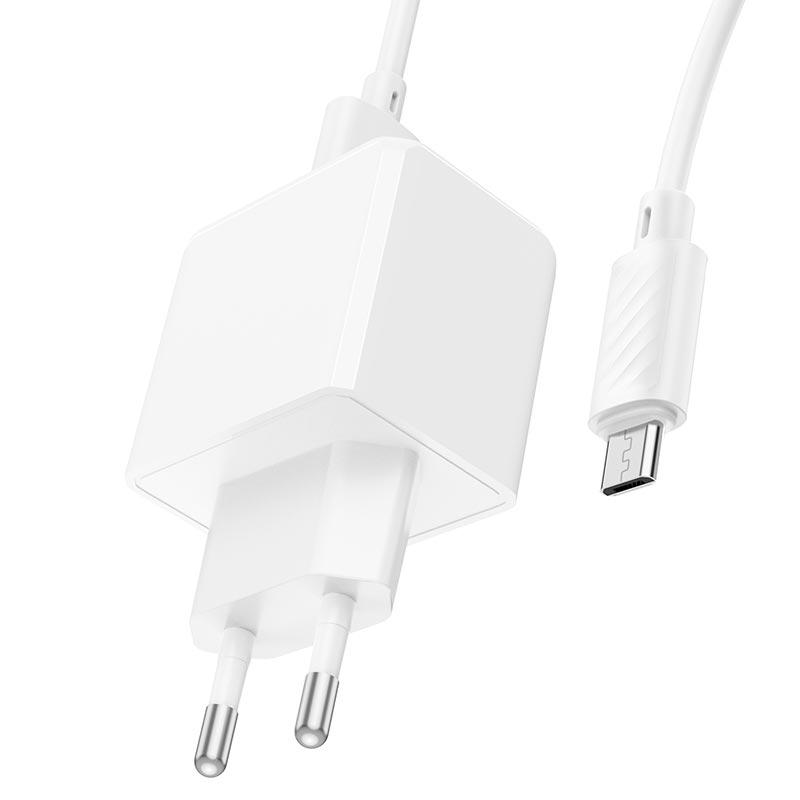 Зарядний пристрій мережевий Hoco Micro USB cable Ocean single port charger CS11A 1USB 2,1 A 10,5 W Білий (584624)