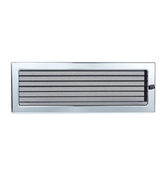 Решетка каминная с жалюзи 24,5х11 см Нержавеющая сталь (12895767)