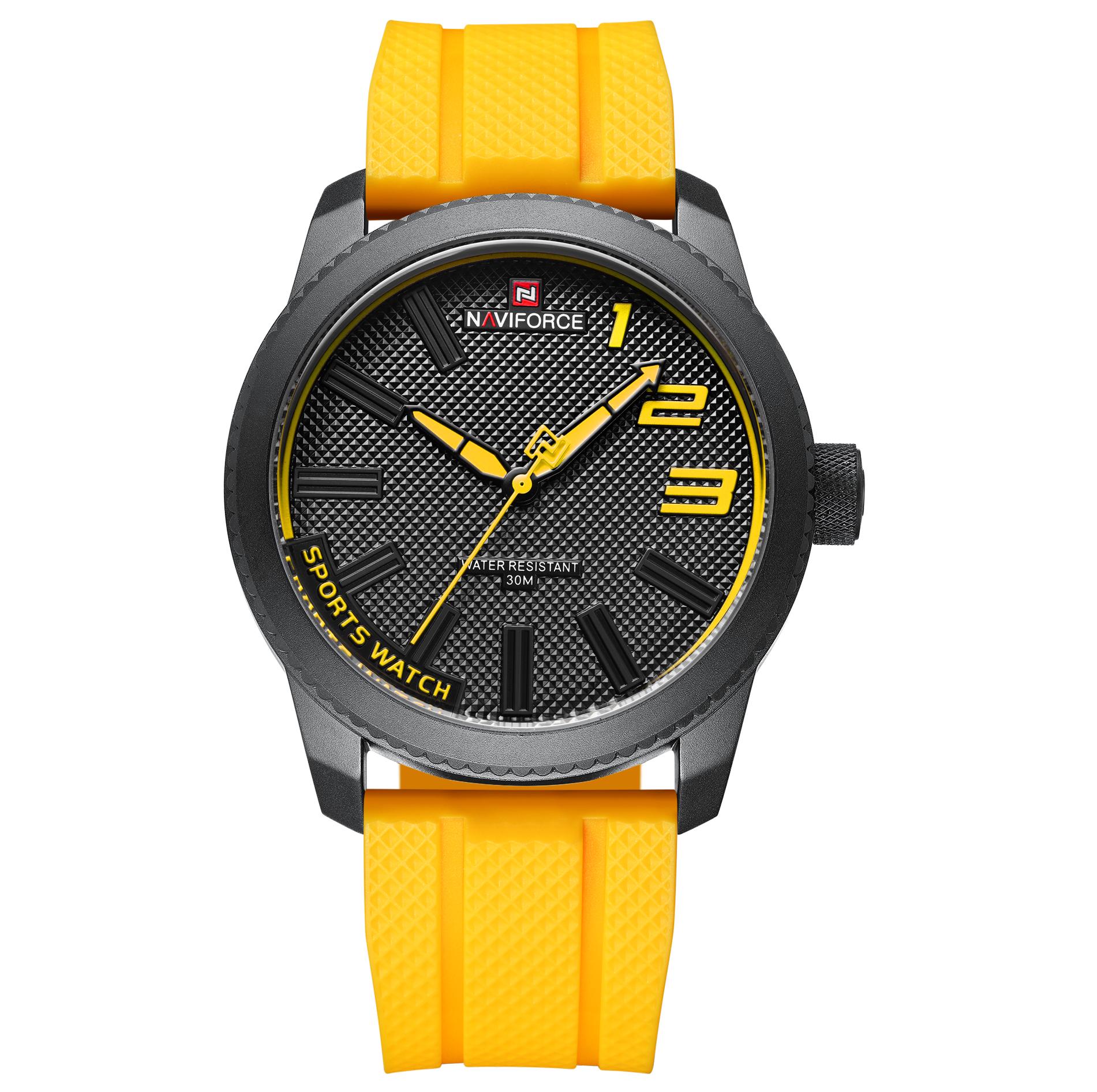 Годинник наручний чоловічий Naviforce Kvantum Yellow (1300)