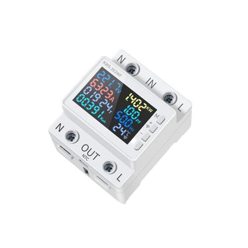 Wi-Fi счетчик электроэнергии KWS-302WF однофазный 220 В 63 А с функцией защиты и установкой на DIN-рейку (2554-00c90) Wi-Fi счетчик электроэнергии KWS-302WF однофазный 220 В 63 А с функцией защиты и установкой на DIN-рейку (2554-00c90)