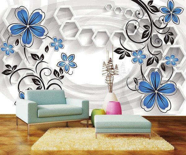 Фотообои 3D флизелиновые цветочные для спальни/зала/кухни Омут