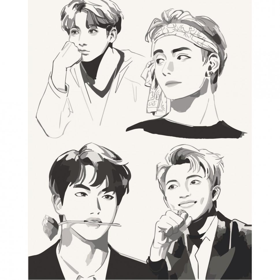 Картина по номерам Art Craft BTS Fan Art 40х50 см (10278-AC)