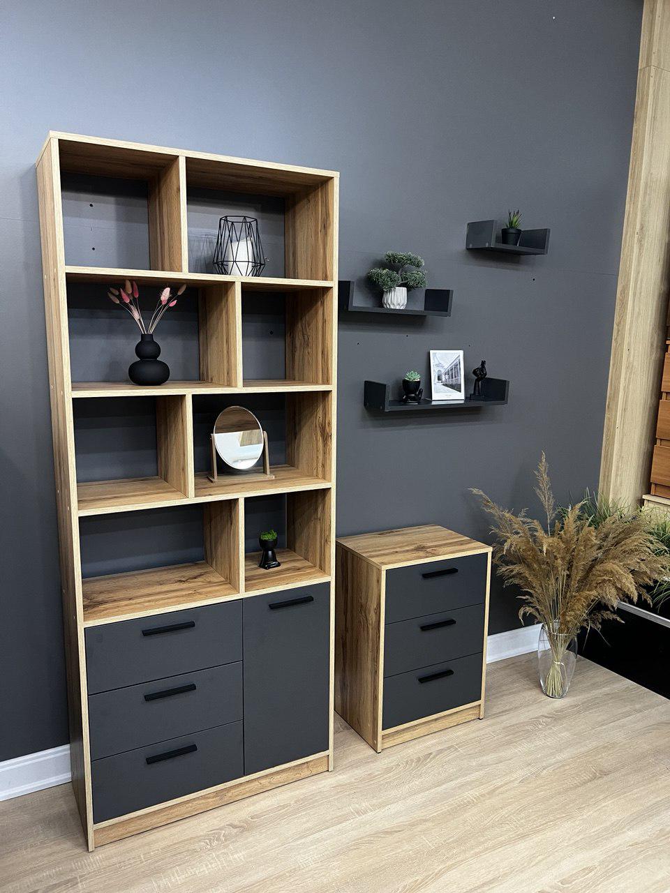 Комод Асті 700х494х354 мм Дуб аппалачі/Антрацит - фото 7 Комод Асті 700х494х354 мм Дуб аппалачі/Антрацит - фото 7