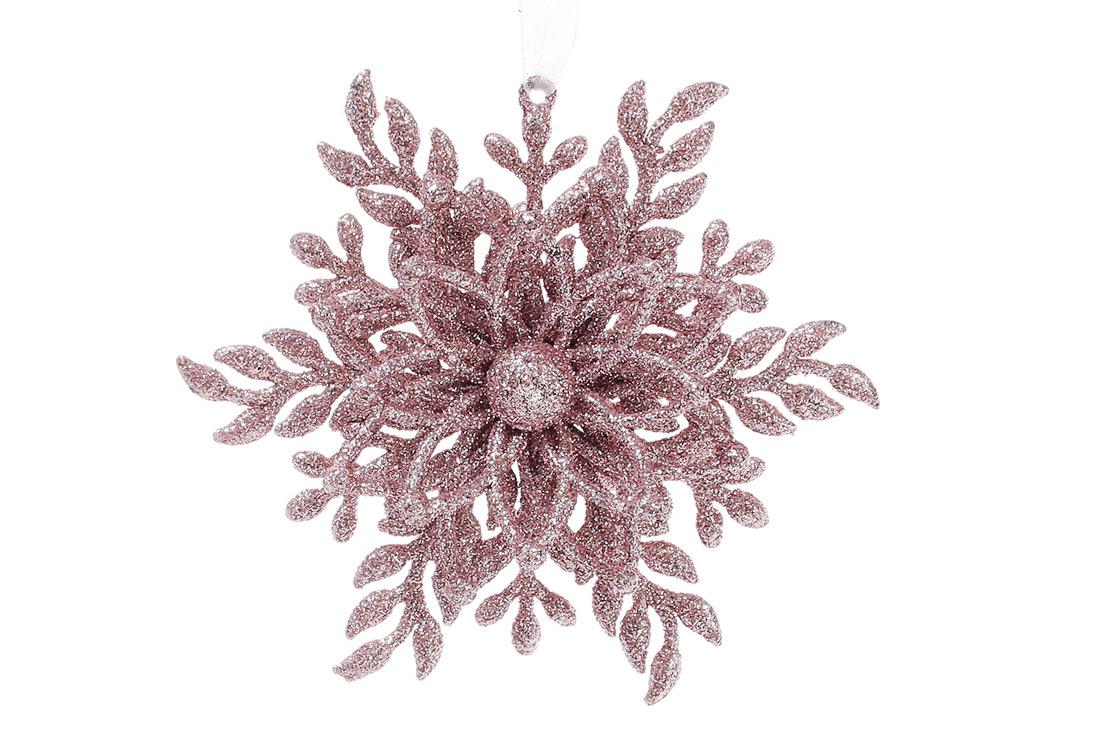 Новорічна підвіска BonaDi Сніжинка 12 см (788-452)
