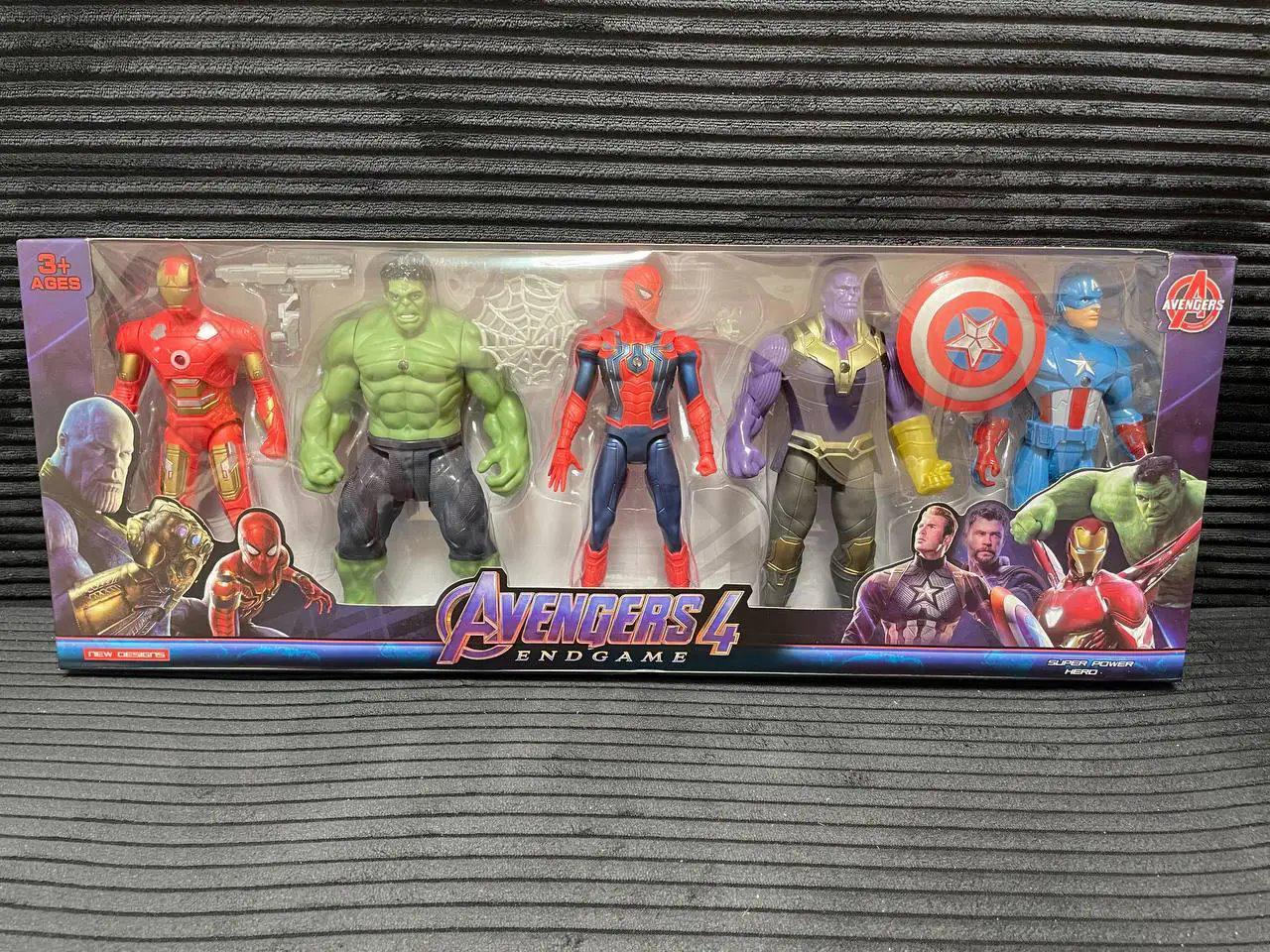 ᐉ Набор фигурок Marvel Avengers Танос/Человек Паук/Халк/Капитан
