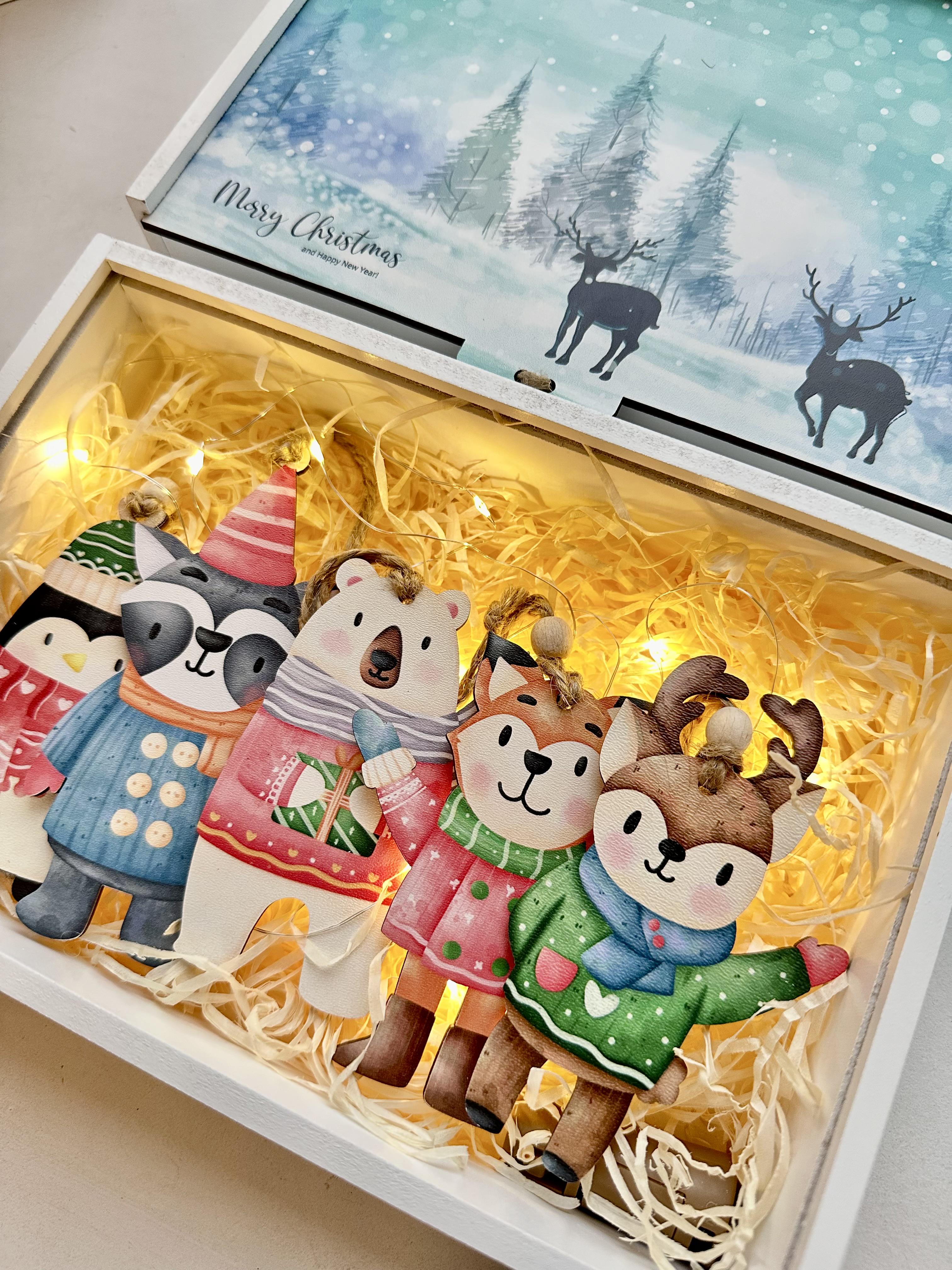 Набір новорічний з іграшками у святковій коробочці 5 шт. - фото 6 Набір новорічний з іграшками у святковій коробочці 5 шт. - фото 6